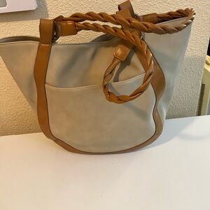 Universal Thread Tan and Cream Tote Bag